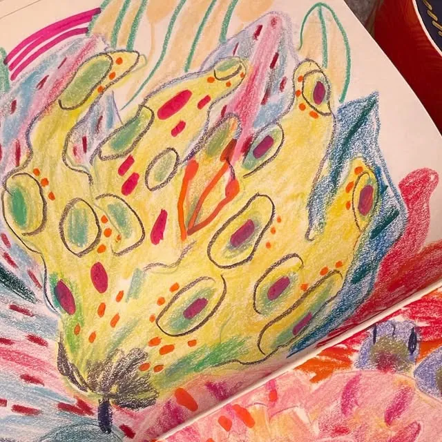 Back to crayon sketch — crayon by Lida