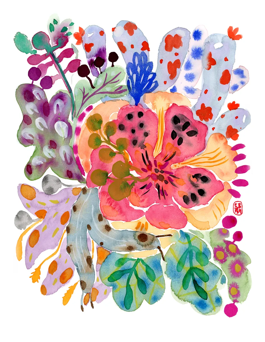 No. 015, watercolour on paper by Lida