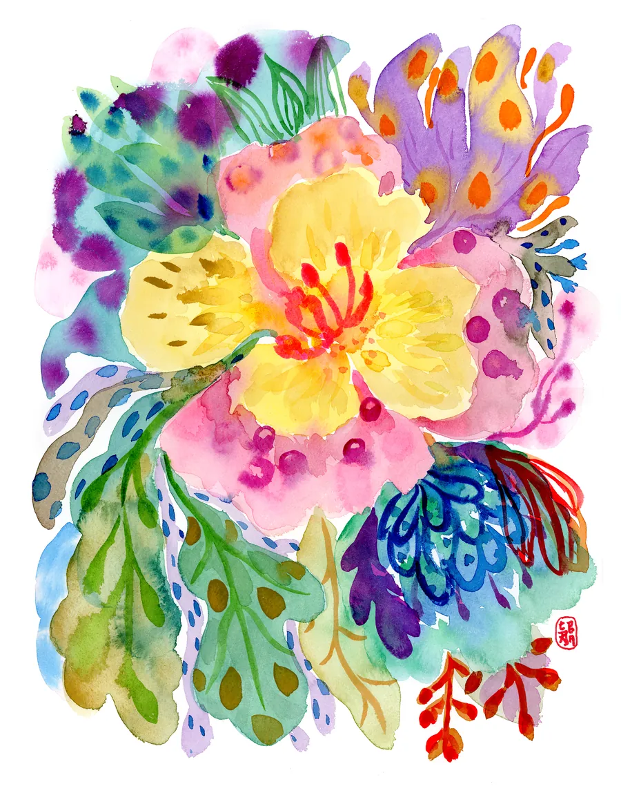 Original No. 040, watercolour by Lida