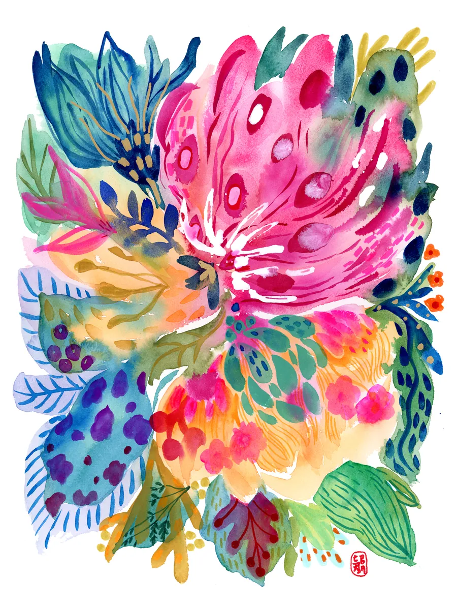 No. 054, watercolour on paper by Lida