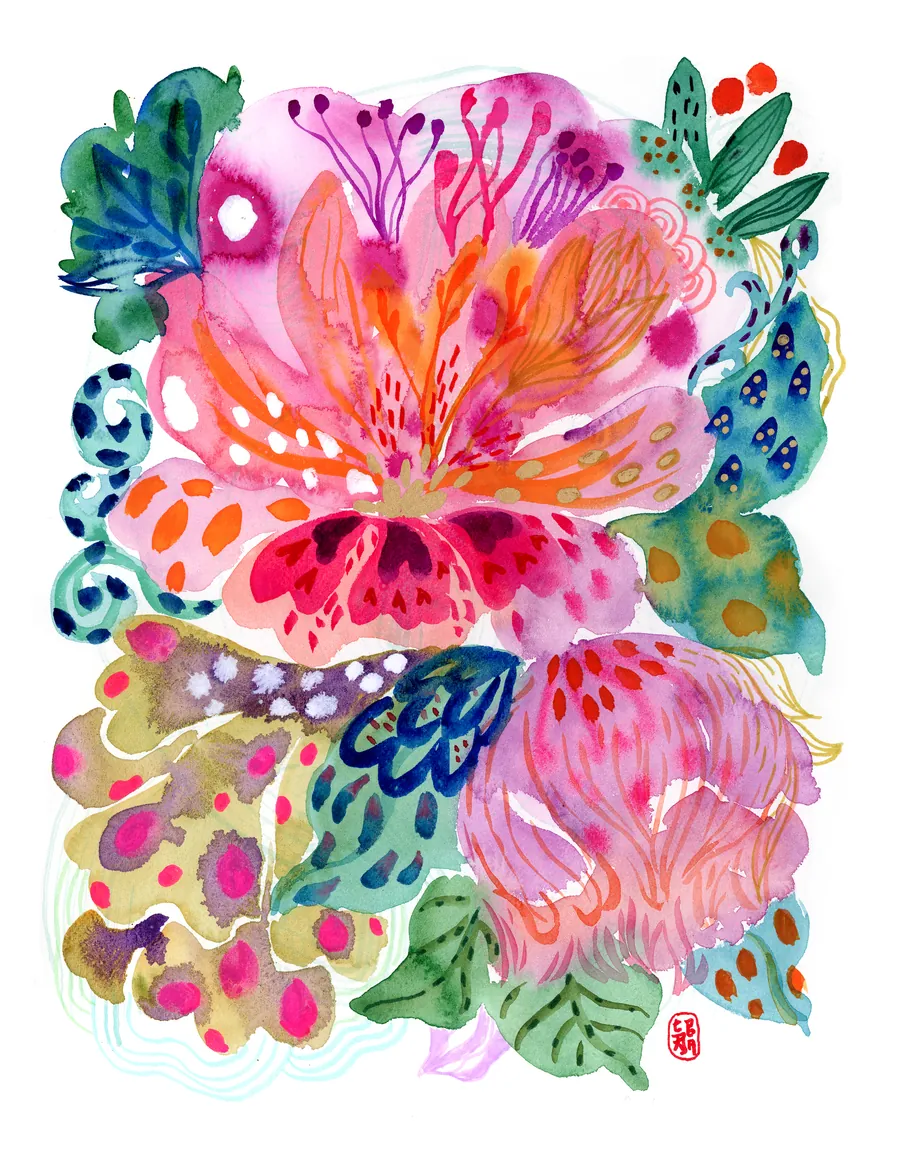 No. 060, watercolour on paper by Lida